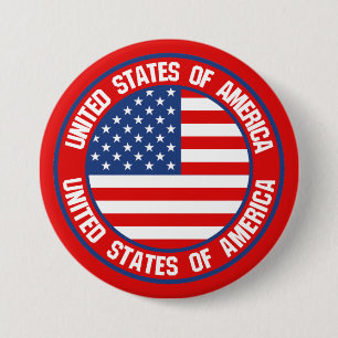 United States Round Emblem Button
