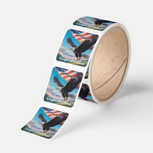 United States Semiquincentennial Legacy of Freedom Square Sticker (Roll)