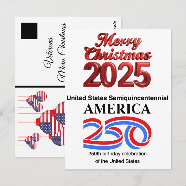 United States Semiquincentennial: New Year 2026 Postcard (Front/Back)