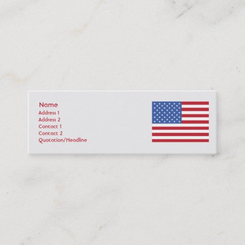 United States - Skinny Business Card Templates