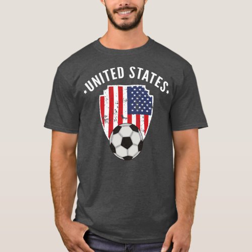 United States Soccer Flag Football American Pride T_Shirt