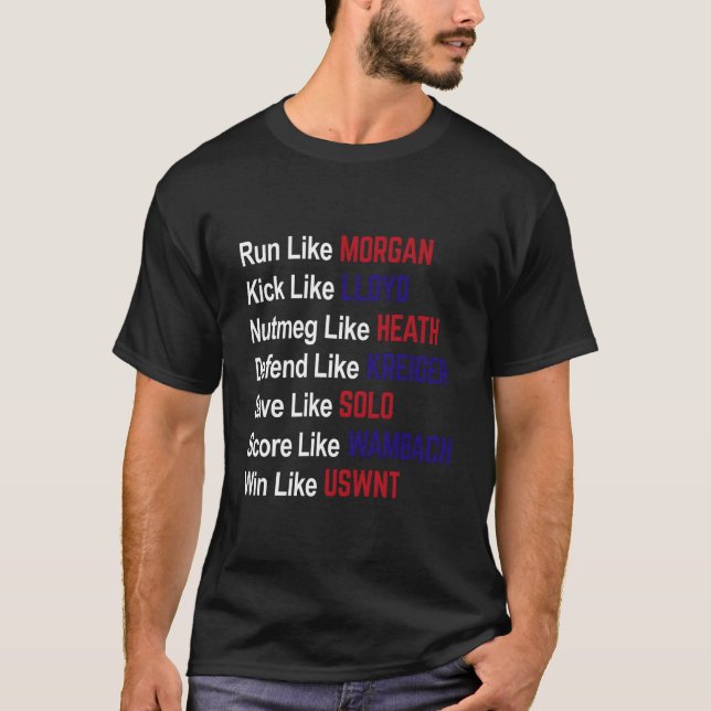 United States Soccer Players Morgan Lloyd Heath T-Shirt (Front)