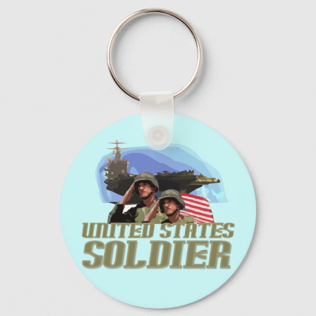 United States Soldier Tshirts and Gifts Keychain (Front)