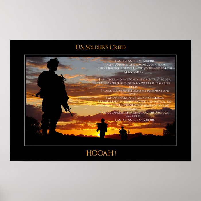 United States Soldier's Creed Poster
