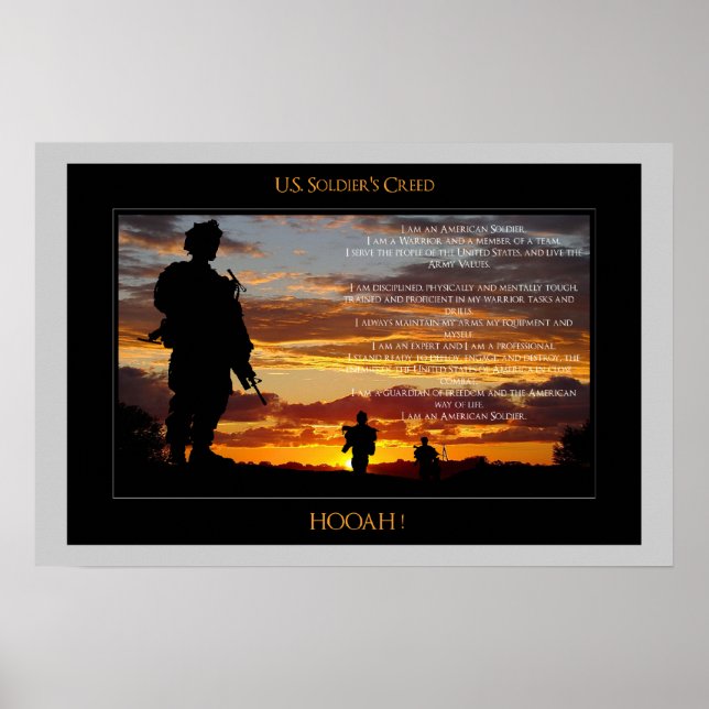 United States Soldier's Creed Poster (Front)