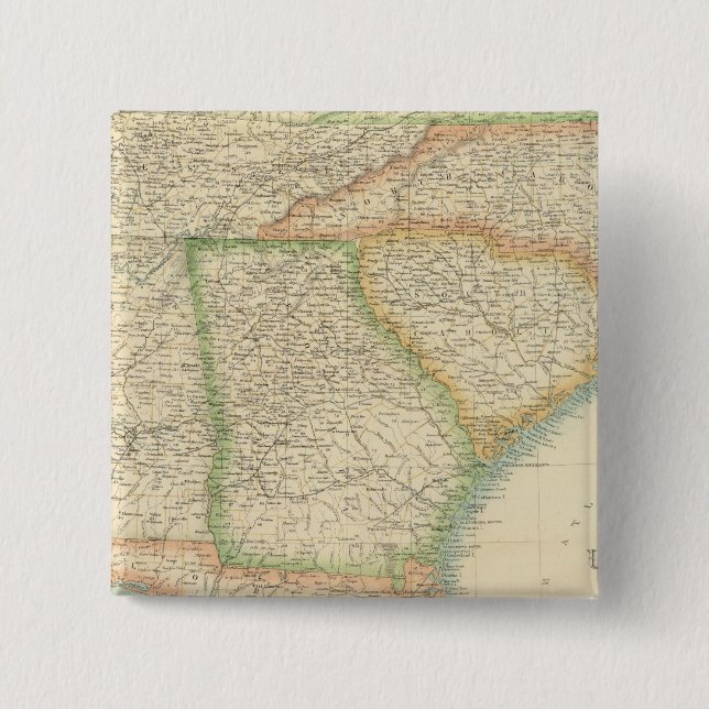 United States South Eastern States Pinback Button (Front)