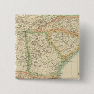 United States South Eastern States Pinback Button