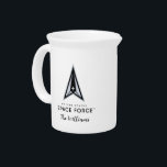 United States Space Force Beverage Pitcher<br><div class="desc">The United States Space Force is the space service branch of the U.S. Air Force. Shop officially licensed U.S. Space Force logo products on Zazzle! Personalize by adding your name or custom text!</div>