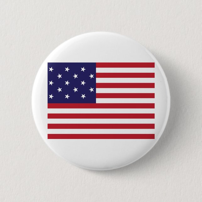 United States Star Spangled Banner Flag Button (Front)