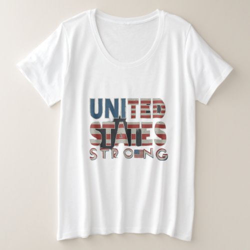 United States Strong  Plus Size T_Shirt