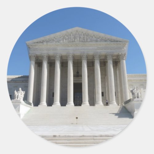 United States Supreme Court Building Classic Round Sticker
