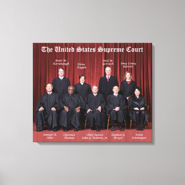 United States Supreme Court Justices 2021 Canvas P Print (Front)