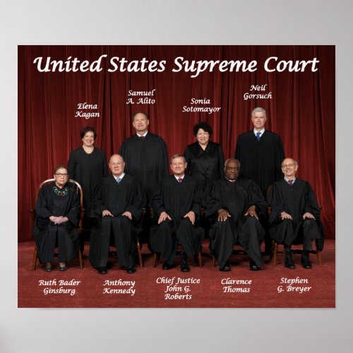 United States Supreme Court Justices Poster