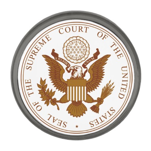 United States Supreme Court Seal Gunmetal Finish Lapel Pin