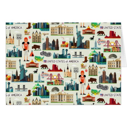 United States Symbols Pattern Cards (Front Horizontal)