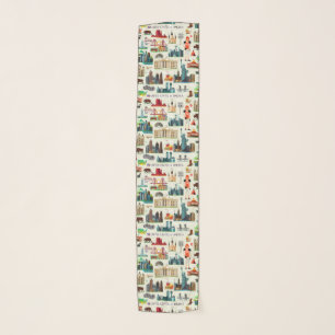 United States Symbols Pattern Scarf