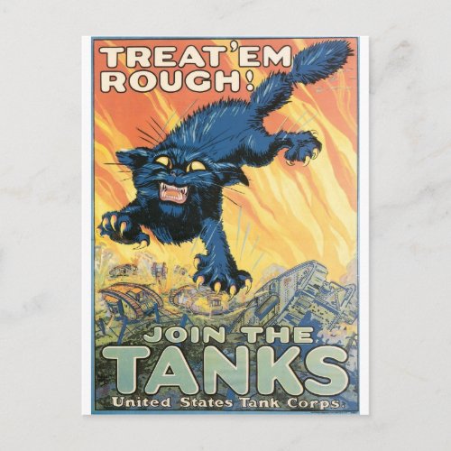 United States Tank Corps circa 1918 Postcard