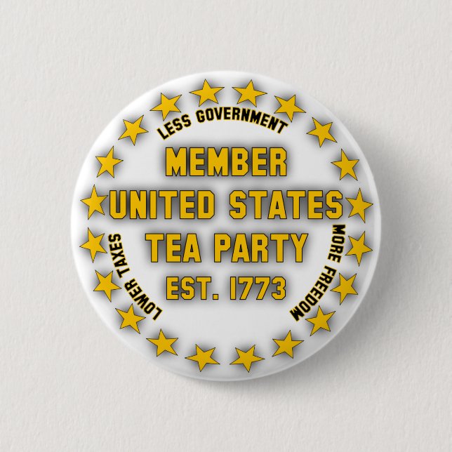 United States Tea Party Pinback Button (Front)