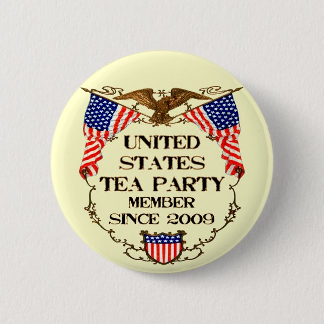 United States Tea Party Pinback Button (Front)