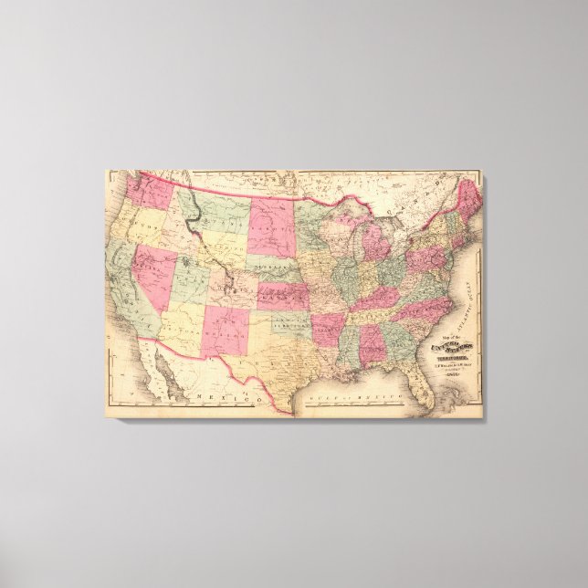 United States & territories Canvas Print (Front)