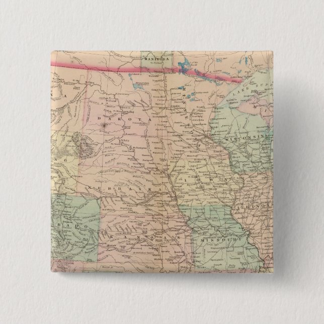 United States, territories Pinback Button (Front)