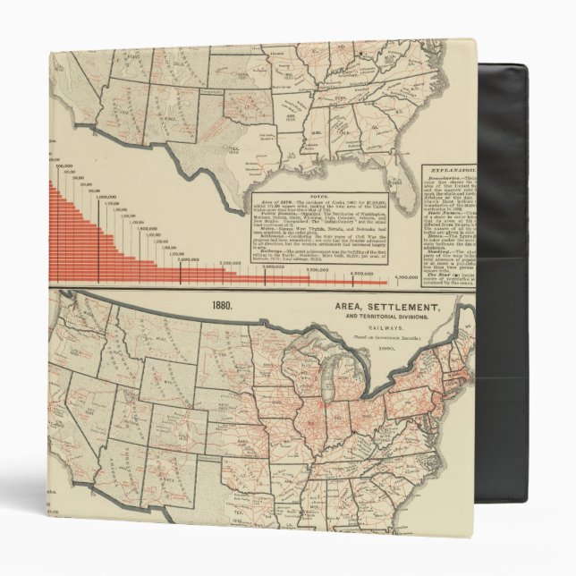 United States Thematic maps 3 Ring Binder (Front/Inside)