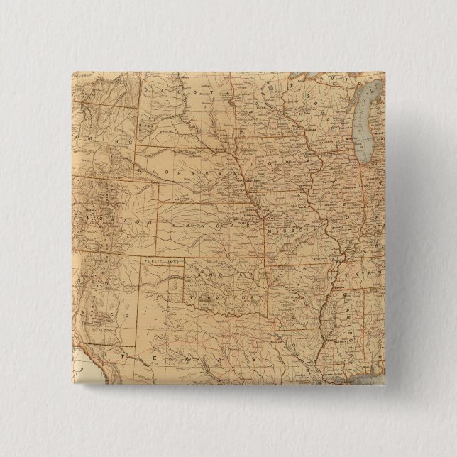 United States topographical features Button (Front)