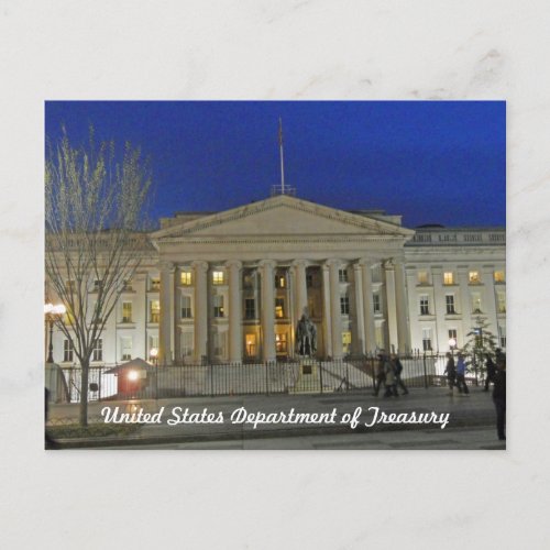 United States Treasury Department Washington DC Postcard