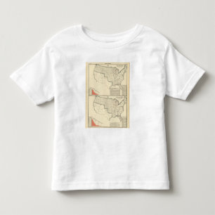 United States Two color lithographed maps Toddler T-shirt