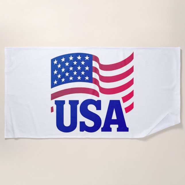United States Unity Wave Beach Towel (Front)