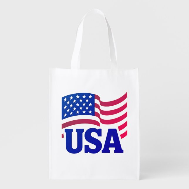 United States Unity Wave Grocery Bag (Front)