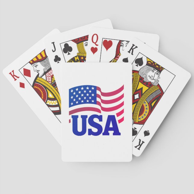 United States Unity Wave Poker Cards (Back)
