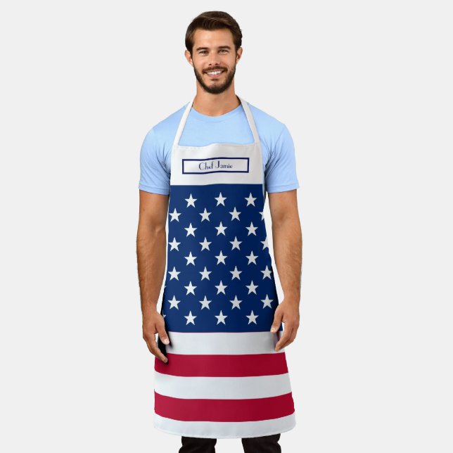 United States USA Flag Apron (Worn)