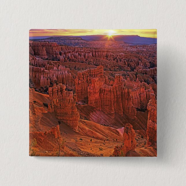 United States, Utah, Bryce Canyon National Park. Pinback Button (Front)