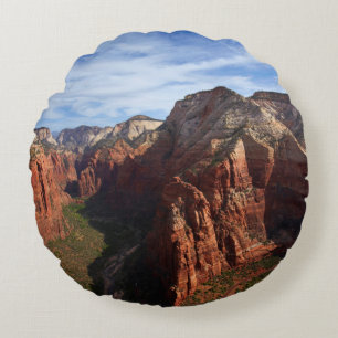 United States, Utah, Zion National Park Round Pillow