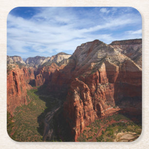 United States, Utah, Zion National Park Square Paper Coaster