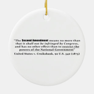 United States v. Cruikshank, 92 U.S. 542 (1875) Ceramic Ornament