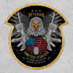 United States Veteran Eagle Kneel for Fallen Patch