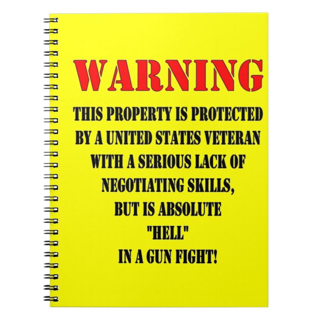UNITED STATES VETERAN NOTEBOOK (Front)