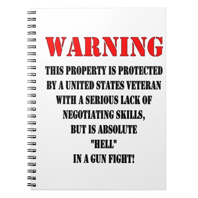 UNITED STATES VETERAN NOTEBOOK (Front)