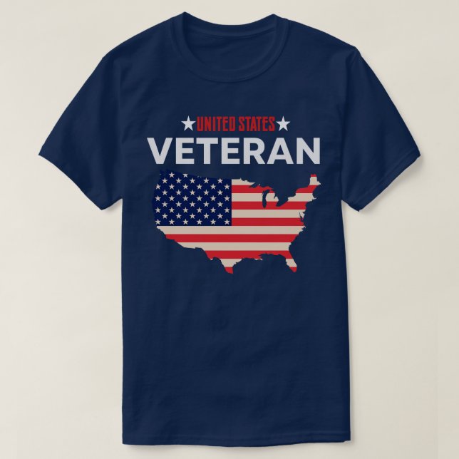 United States VETERAN  T-Shirt (Design Front)