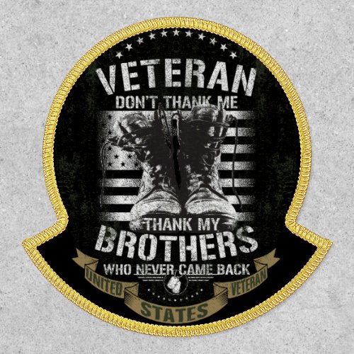 United States Veteran Thank My Brothers Patch