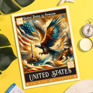 United States   Vintage Painting Postcard