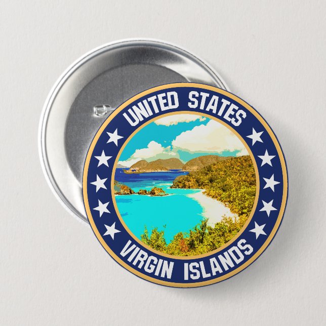 United States Virgin Islands                       Button (Front & Back)