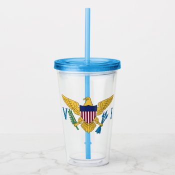United States Virgin Islands Flag Acrylic Tumbler by FlagGallery at Zazzle