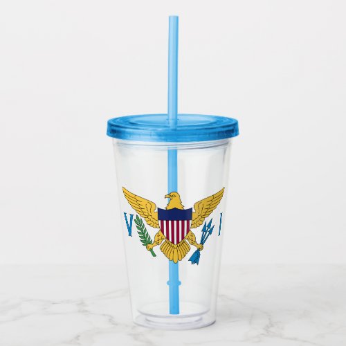 United States Virgin Islands Flag Acrylic Tumbler