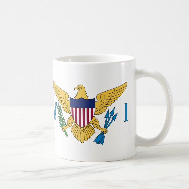 United States Virgin Islands Flag Ceramic Coffee  Coffee Mug (Right)