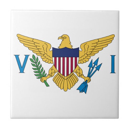 United States Virgin Islands Flag Ceramic Tile