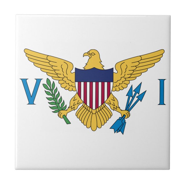 United States Virgin Islands Flag Ceramic Tile (Front)