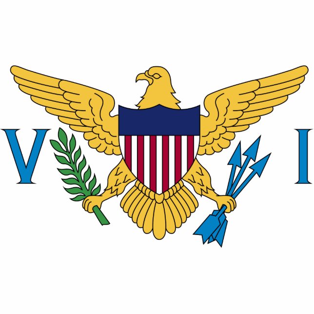 United States Virgin Islands Flag Cutout (Front)